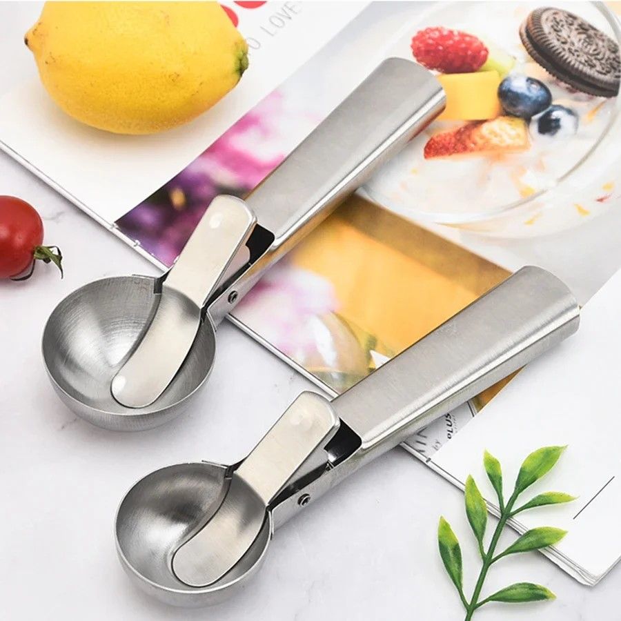 Stainless Steel DualPurpose Ice Cream  Fruit Scoop 8