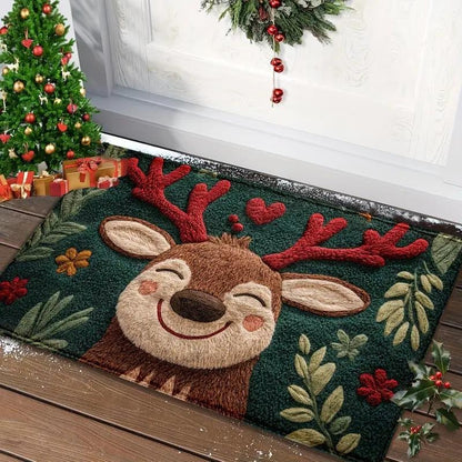 Christmas Door Mat Red Santa Claus Gingerbread Man Carpet New Year 4