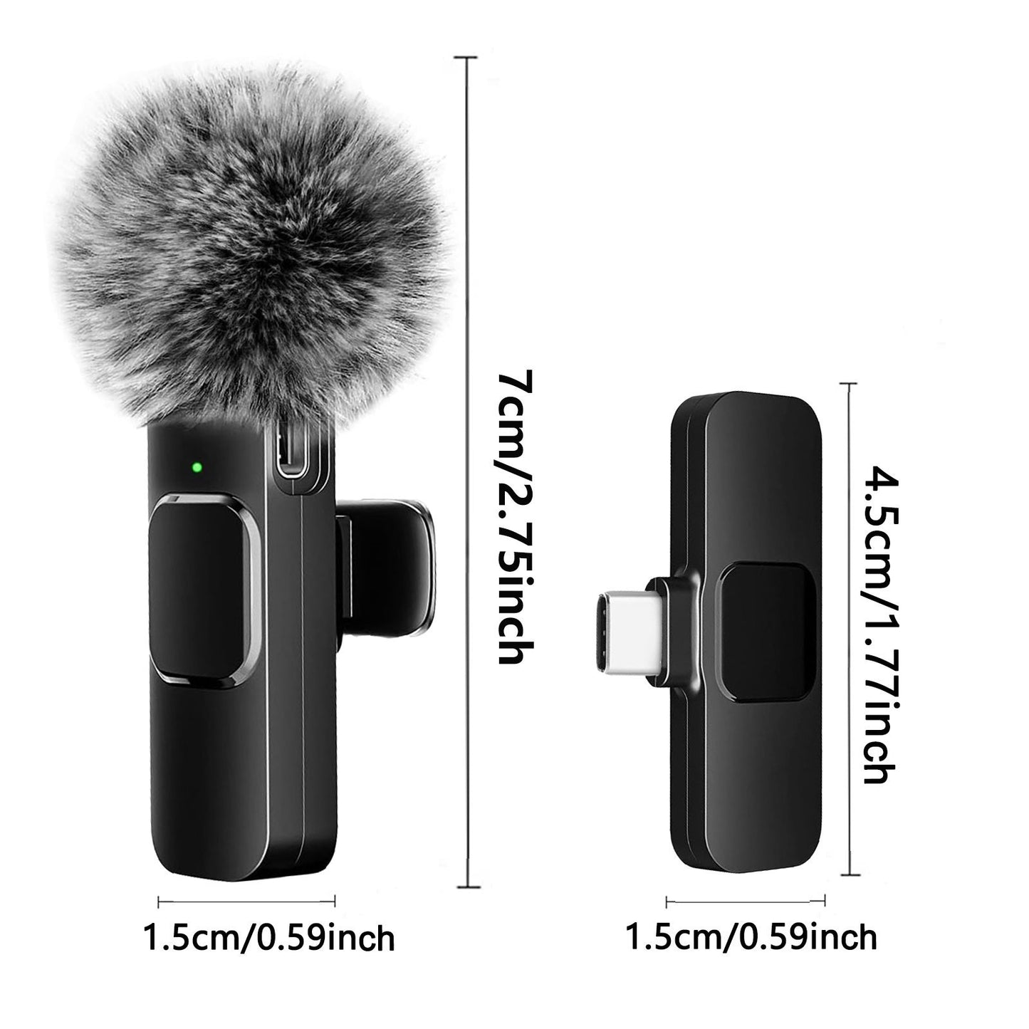 Wireless Microphone for iPhone, Android, Laptop, and Gaming