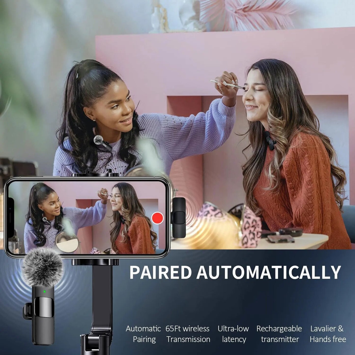 Wireless Microphone for iPhone, Android, Laptop, and Gaming