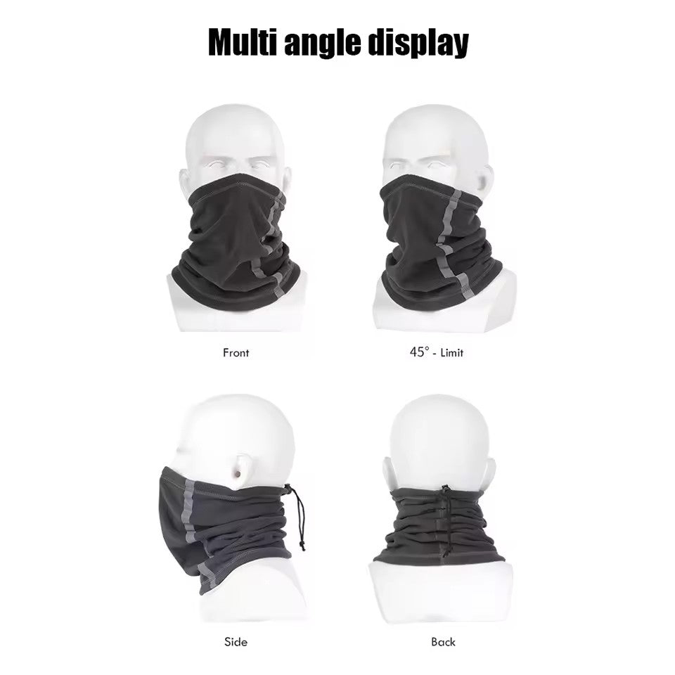 LOOGDEEL Motorcycle Half Face Mask Neck Scarves Reflective Skiing Neck Cover Mask Scarf Riding Wind 3