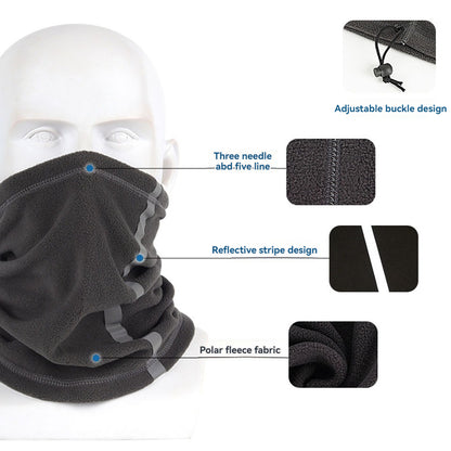 LOOGDEEL Motorcycle Half Face Mask Neck Scarves Reflective Skiing Neck Cover Mask Scarf Riding Wind 5