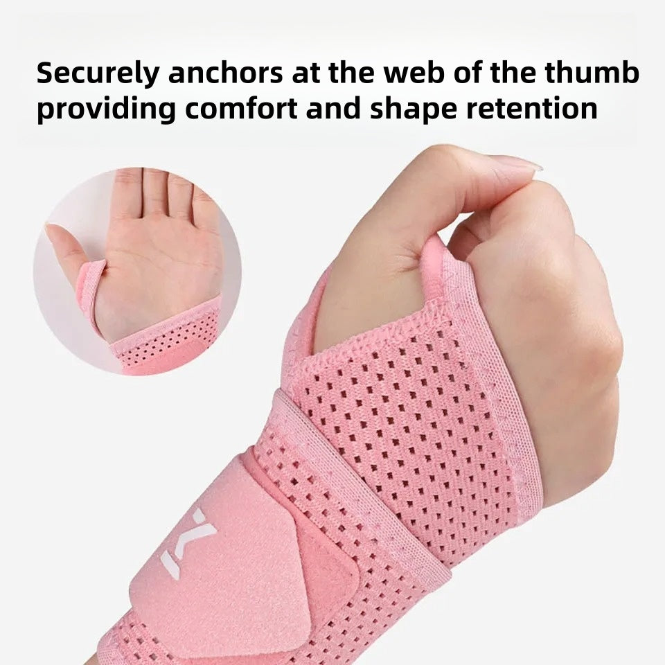 Adjustable Compression Sleeve Wrist Support for Gym, Breathable Carpal Tunnel Relief, Sports Injury Prevention,