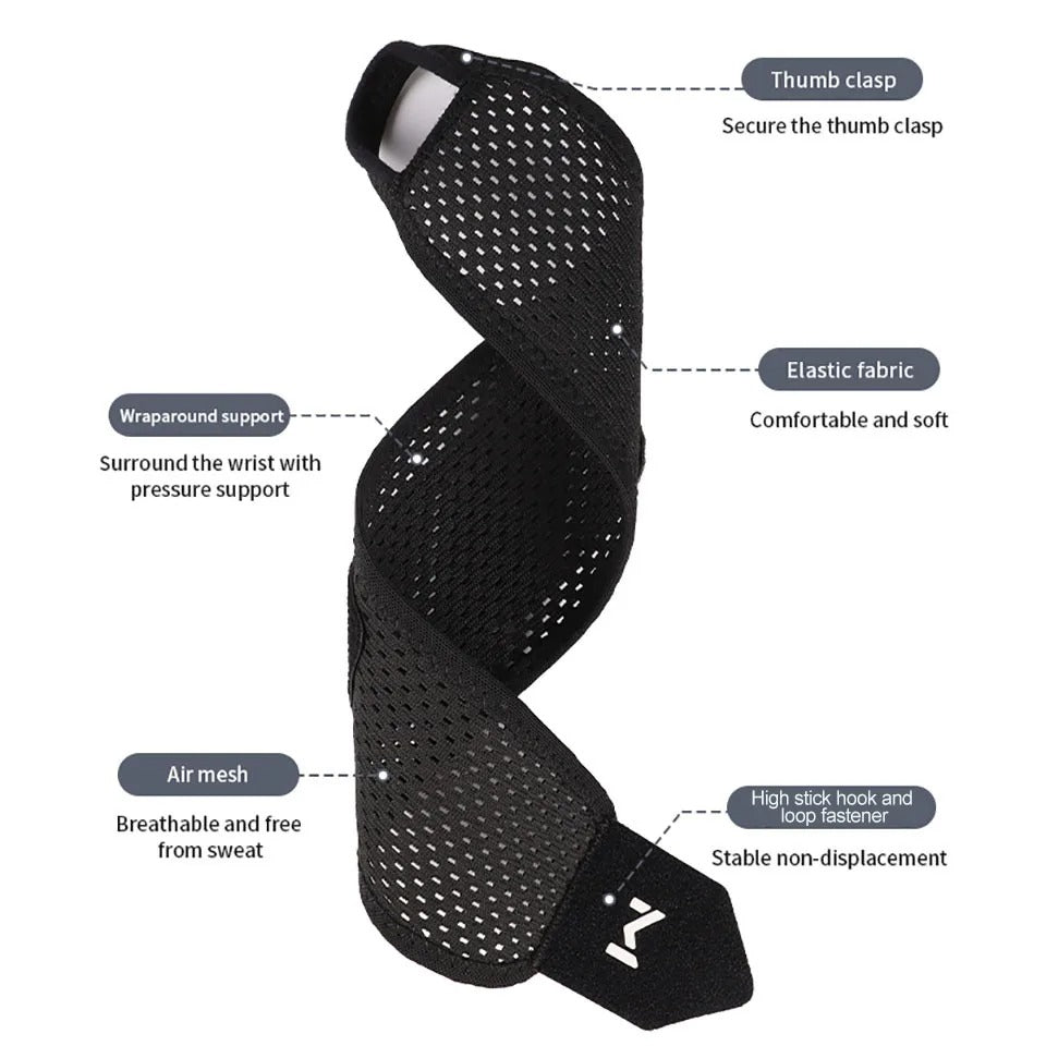 Adjustable Compression Sleeve Wrist Support for Gym, Breathable Carpal Tunnel Relief, Sports Injury Prevention,
