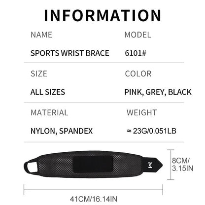 Adjustable Compression Sleeve Wrist Support for Gym, Breathable Carpal Tunnel Relief, Sports Injury Prevention,