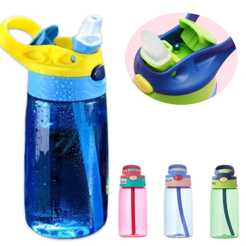 Safe Baby Feeding Cups with Straws Portable Kids Water Cup Leakproof Bottle