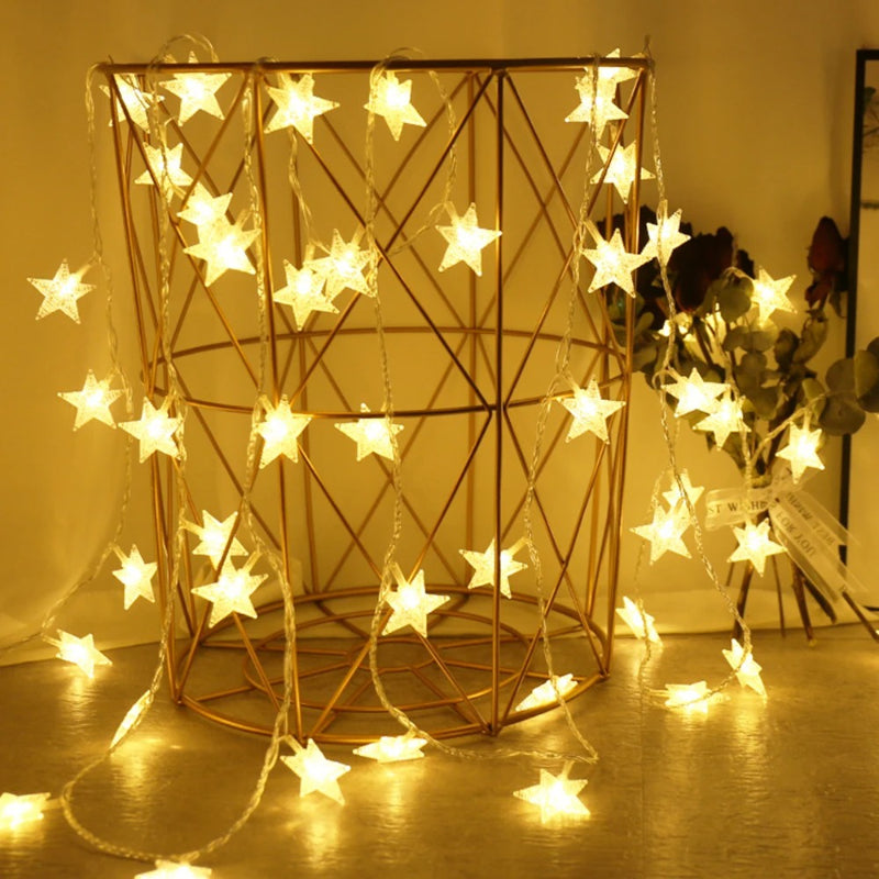 Outdoor LED String Lights Star Chain Bulb Fairy Lights For Home Garden Wedding Decor 1