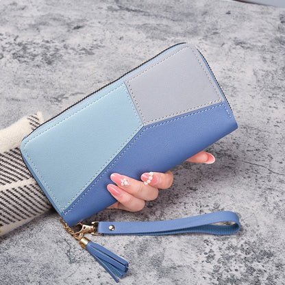 Fashion Zipper Wallets Womens Long Purses Handbags Coin Purse Cards Holder PU Leather Billfold Wall 6