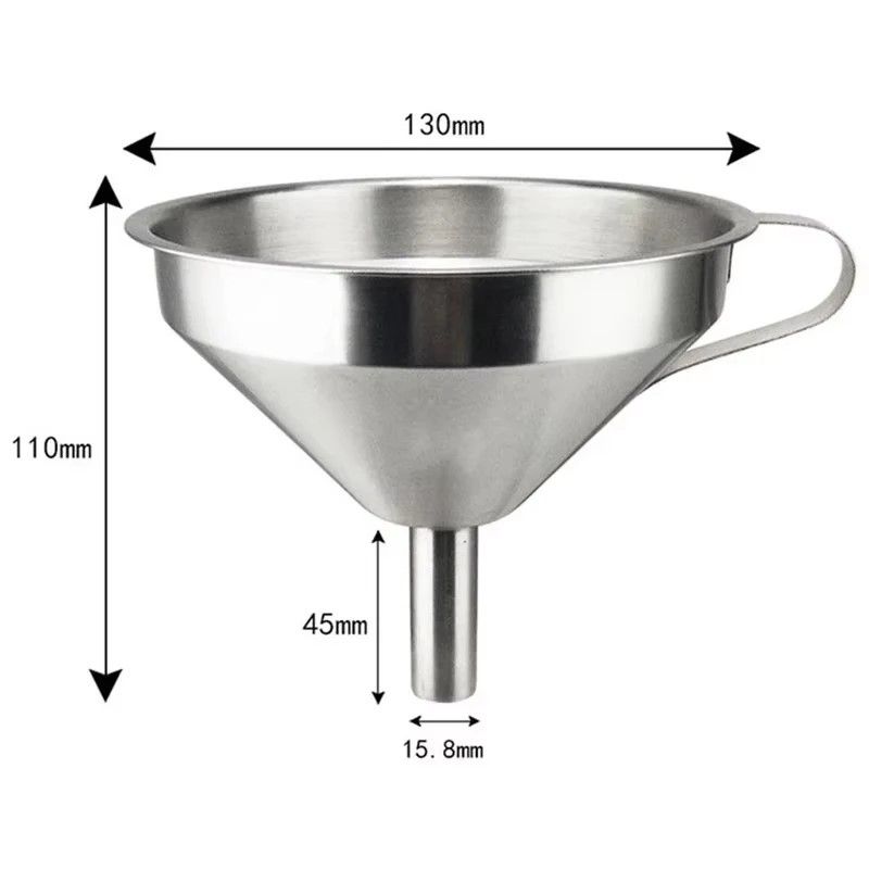 Premium 304 Stainless Steel Oil  Liquid Funnel With Strainer  SpillFree Kitchen Transfer Tool 4