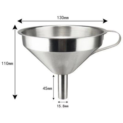 Premium 304 Stainless Steel Oil  Liquid Funnel With Strainer  SpillFree Kitchen Transfer Tool 4
