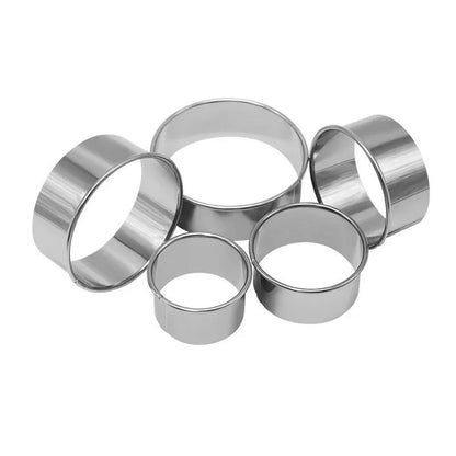 Premium Stainless Steel Round Biscuit  Dumpling Cutter  5Piece Set DIY Pastry  Dough Ring Mold 4