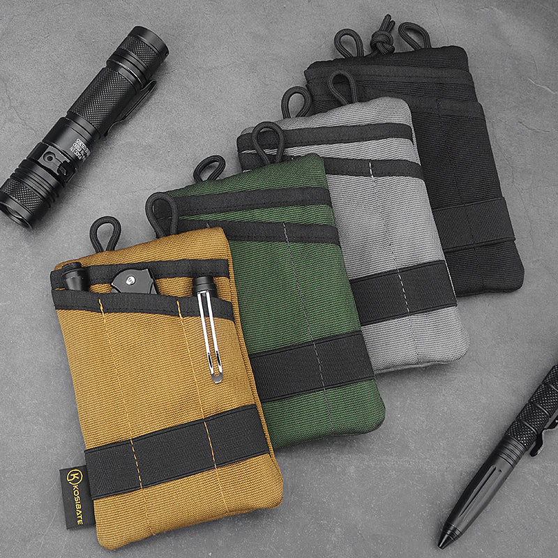 Rugged Mini Wallet Card Key Belt Waist Pack Camping, Kosibate Tactical EDC Molle Pouch Mini for Hiking Hunting Outdoor