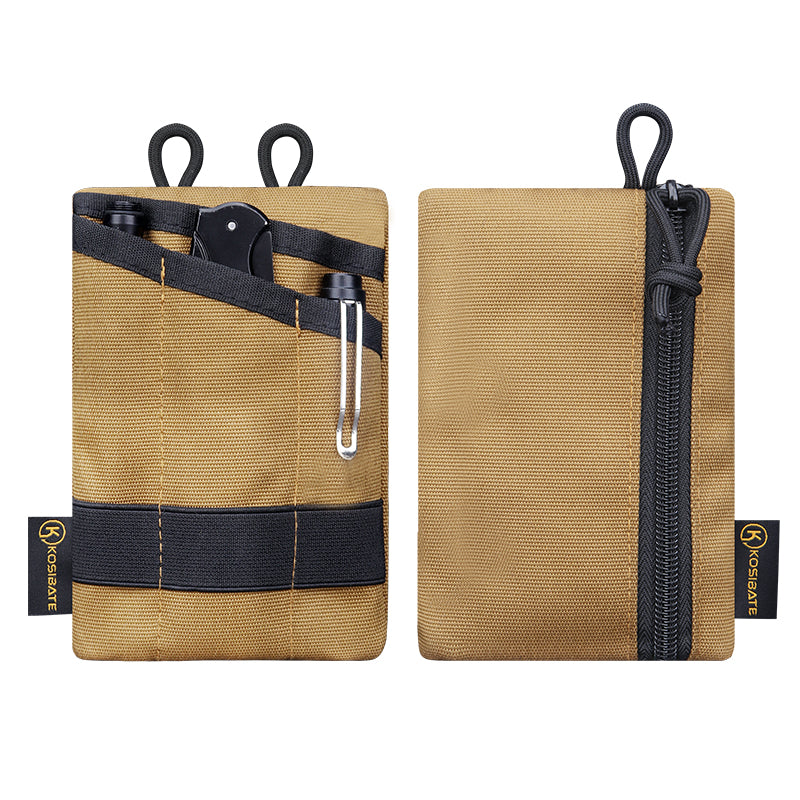 Rugged Mini Wallet Card Key Belt Waist Pack Camping, Kosibate Tactical EDC Molle Pouch Mini for Hiking Hunting Outdoor