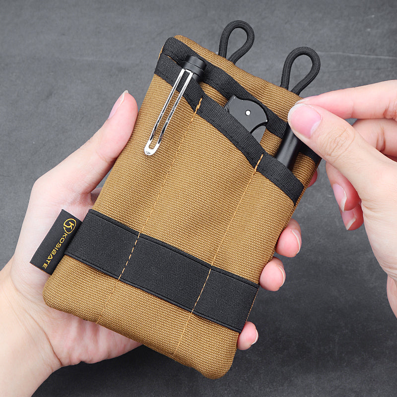 Rugged Mini Wallet Card Key Belt Waist Pack Camping, Kosibate Tactical EDC Molle Pouch Mini for Hiking Hunting Outdoor