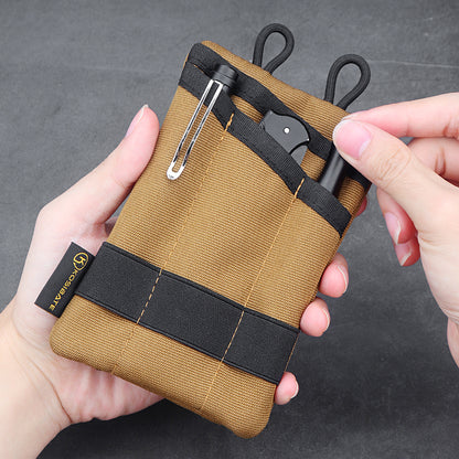 Rugged Mini Wallet Card Key Belt Waist Pack Camping, Kosibate Tactical EDC Molle Pouch Mini for Hiking Hunting Outdoor