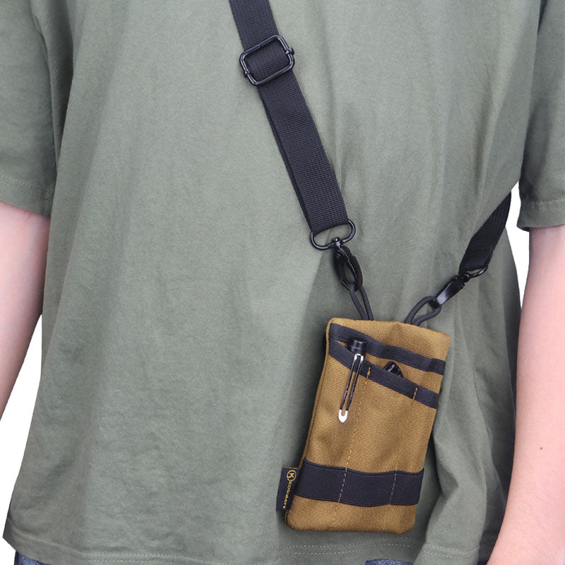 Rugged Mini Wallet Card Key Belt Waist Pack Camping, Kosibate Tactical EDC Molle Pouch Mini for Hiking Hunting Outdoor