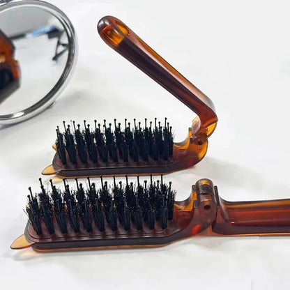 Portable Folding Anti Static Hair Brush For Women Pig Mane Hair Combs Head Styling Massage Combs Ba 1