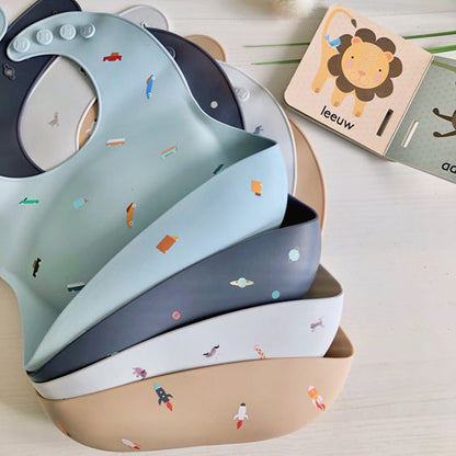Waterproof Baby Bibs, Silicone Bibs for Newborn, Baby Feeding Tableware, Toddler Feeding Bibs, Bandana Baby Stuff