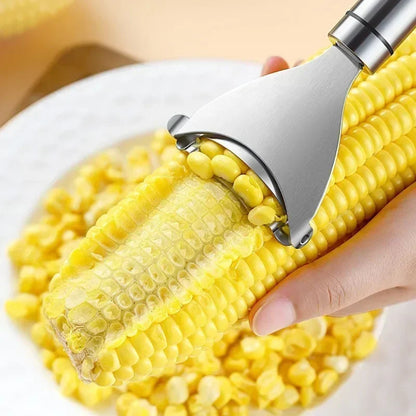 Manual Corn Planer, Stainless Steel Cob Stripper, Reusable Peeler Thresher for Fruit and Vegetables