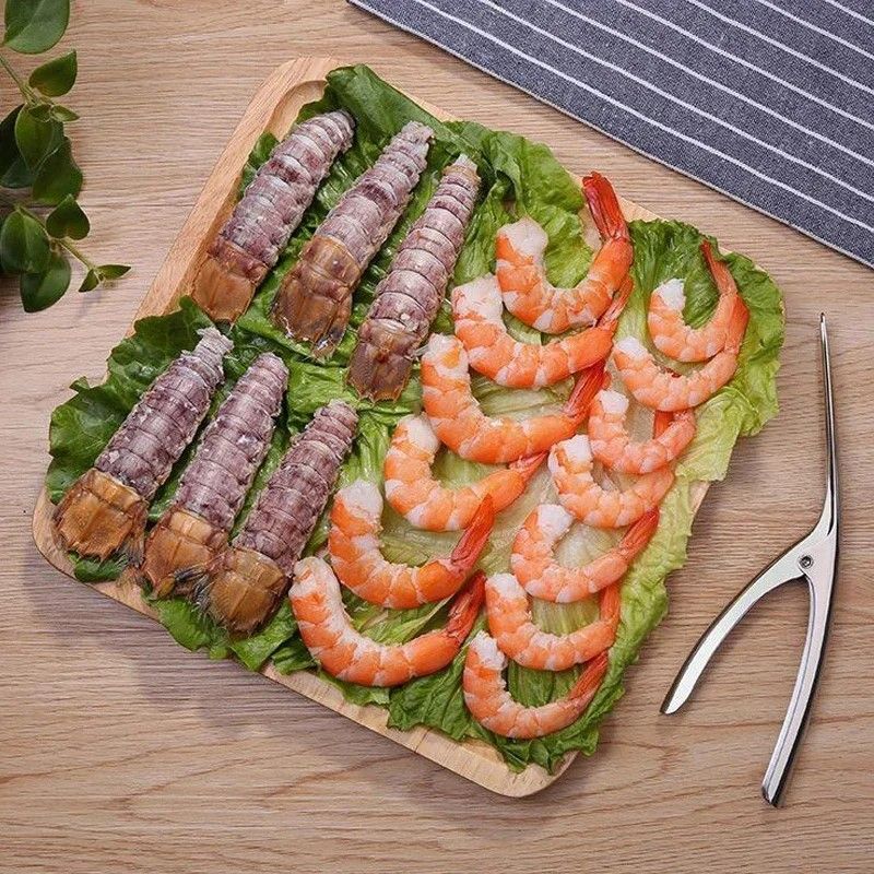 Deluxe Stainless Steel Shrimp Shell  Vein Remover  Prawn Peeler  Line Cutter 3