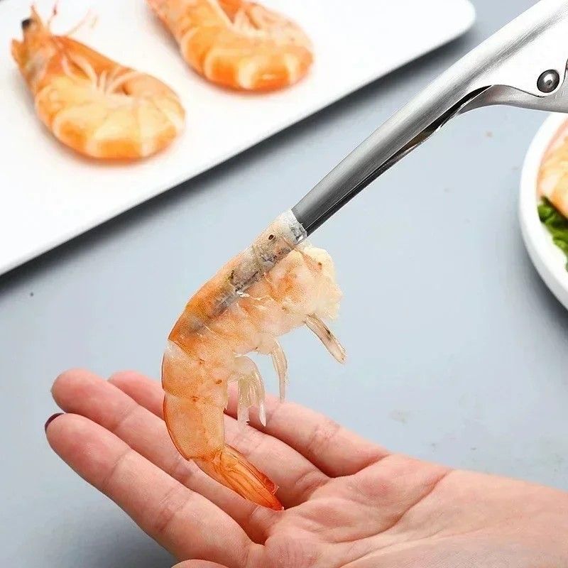 Deluxe Stainless Steel Shrimp Shell  Vein Remover  Prawn Peeler  Line Cutter 2