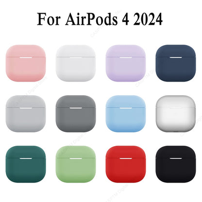 Case For Apple Air Pods 4, Silicone Protective Cover, Wireless Headphone Accessories