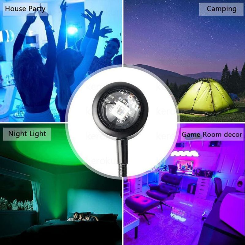 USB Sunset Light Lamp LED Rainbow Neon Night Light Projector Photography 4