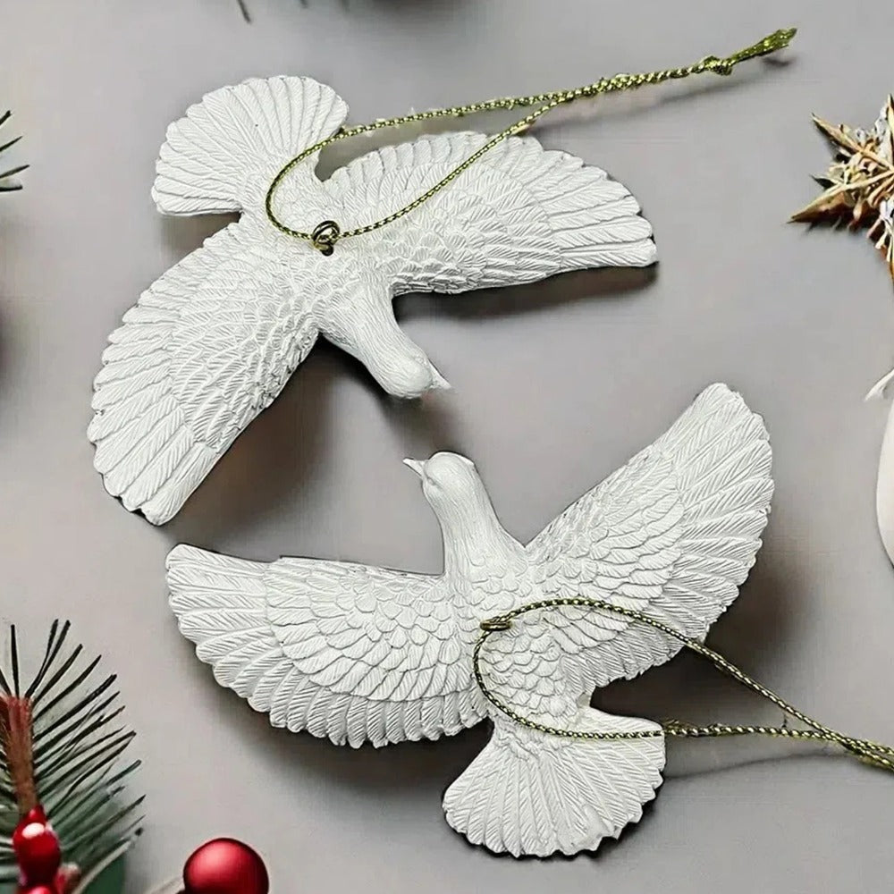Style Friendship Doves Christmas Tree Ornament Resin Home Alone Best Gift For Someone Special 5