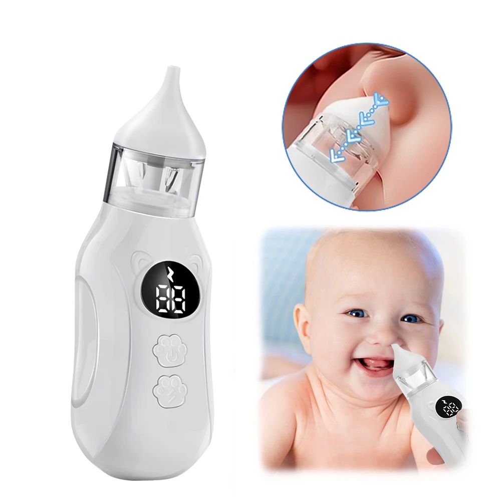 Electric Nose Cleaner Newborn Baby, Speed Baby Nasal Aspirator, Booger Mucus Sucker for Infant with Low Noise