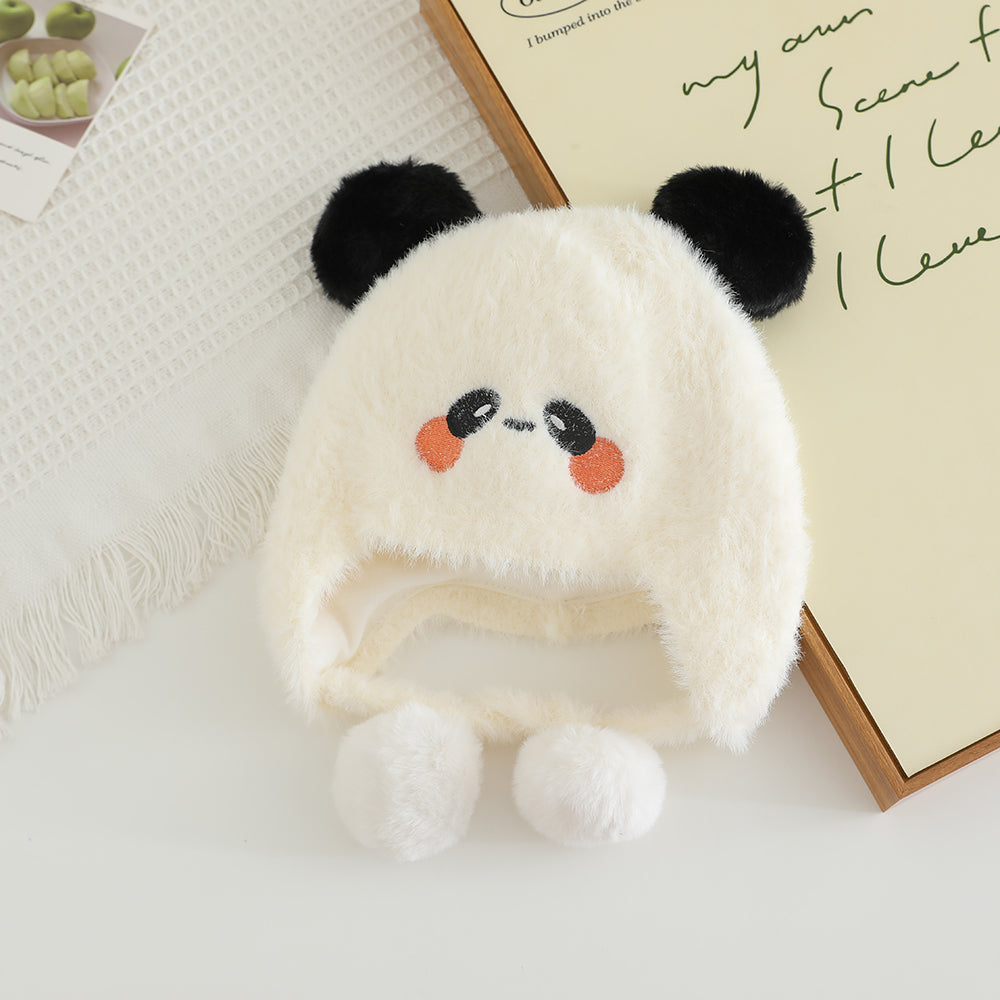 Winter Baby Beanies for Kids, Plush Warm Hat with Ear Protection for Boys & Girls
