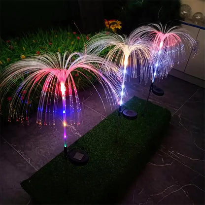 Solar Power Flowers Lamp For Wedding Party Outdoor Pathway Yard Lawn Decoration 3