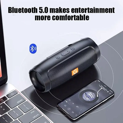 Portable Bluetooth Subwoofer Speaker, Waterproof Wireless Sound Box with FM Radio