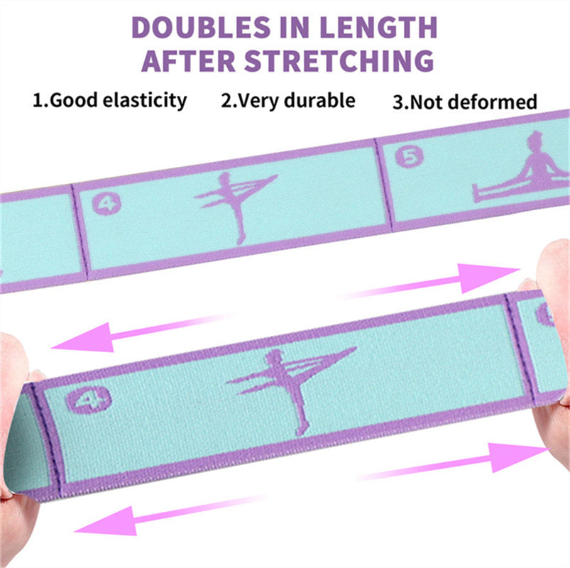 MultiFunctional Elastic Yoga Resistance Band Fitness Stretching Belt For Pilates Dance And Exercise 5