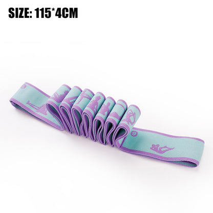 MultiFunctional Elastic Yoga Resistance Band Fitness Stretching Belt For Pilates Dance And Exercise 8