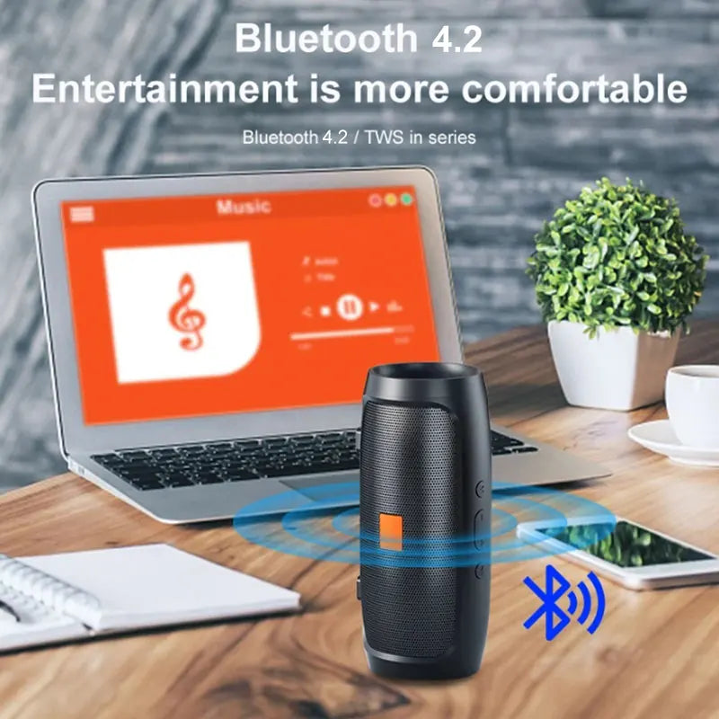 Bluetooth Speaker Portable Sub Woofer Dual Speaker Stereo Outdoor FM Wireless Playback 1