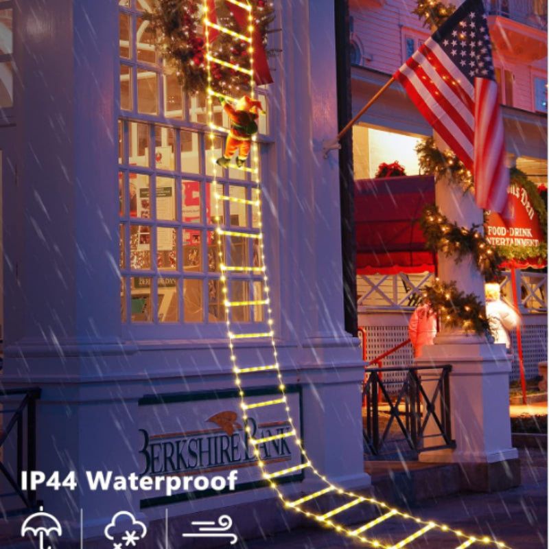 LED Santa Claus Climbing Ladder Light with USB Plug for Xmas Tree Wall
