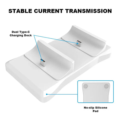 Dual Controller Charging Stand for PS5, Fast Charging AC Adapter