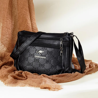 Large Capacity Women's Shoulder Bag, Multi-layer Fashionable Mother's Bag for Middle-aged Women