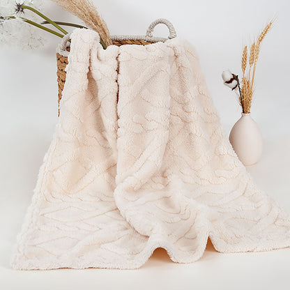 Children's Swaddle Blanket Winter Coral Velvet Soft Plush Quilt for Baby