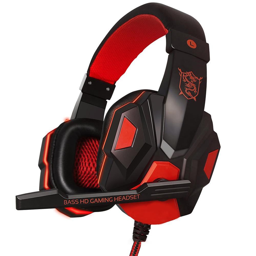 Wired Gaming Headset, Smartphone, Adjustable, Noise Cancelling Microphone