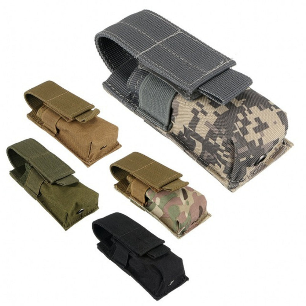 Duty-Ready Outdoor Hunting Waist Bag, Tactical Molle Flashlight Pouch, Magazine Single Mag Bag, Universal Torch Holder