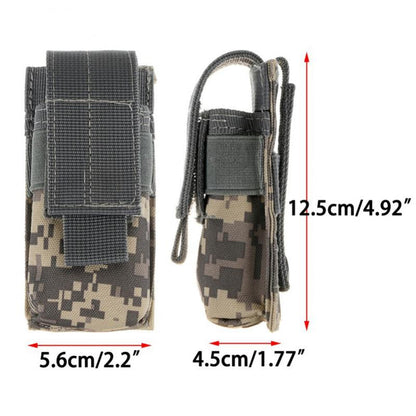 Duty-Ready Outdoor Hunting Waist Bag, Tactical Molle Flashlight Pouch, Magazine Single Mag Bag, Universal Torch Holder