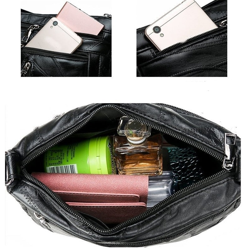 PU Leather Womens Luxury Crossbody Handbag Floral Multi Pockets Mommy Bag With Printing Stylish Lad 4