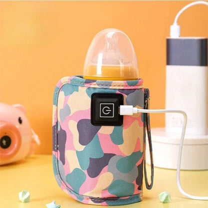 Travel Stroller Insulated Bag USB Milk Water Warmer Baby Nursing Bottle Heater Safe Kids Winter Sup 1