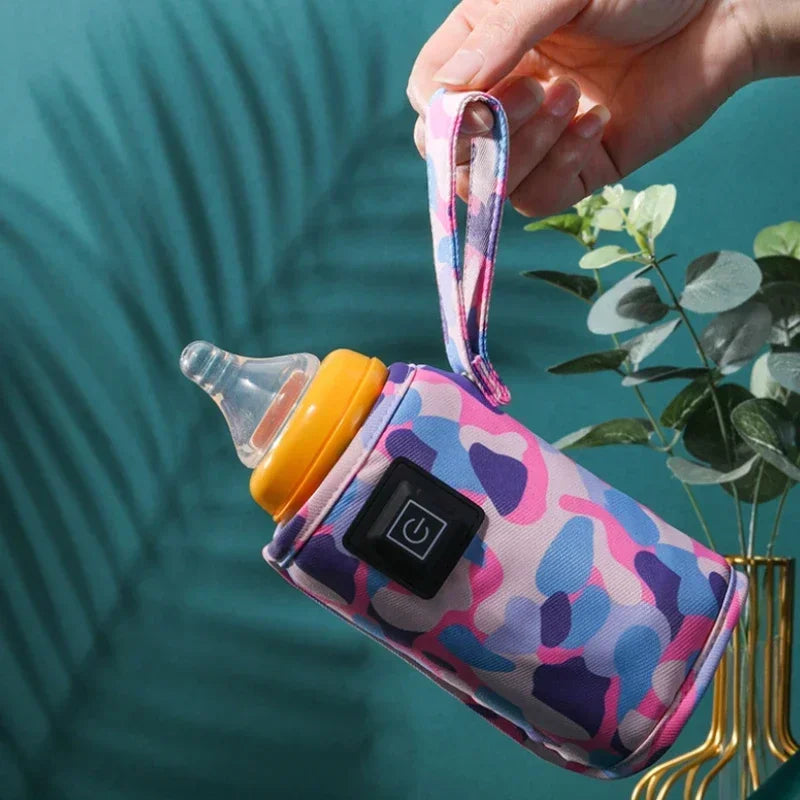 Travel Stroller Insulated Bag USB Milk Water Warmer Baby Nursing Bottle Heater Safe Kids Winter Sup 3