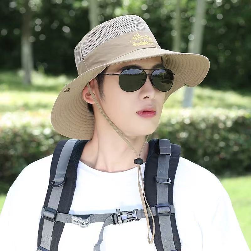 Foldable Adjustable Chin Strap Wide Brim Boonie Hat, Unisex Sun Hat for Outdoor Fishing, Superior Hiking Hunting