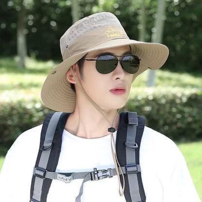 Foldable Adjustable Chin Strap Wide Brim Boonie Hat, Unisex Sun Hat for Outdoor Fishing, Superior Hiking Hunting