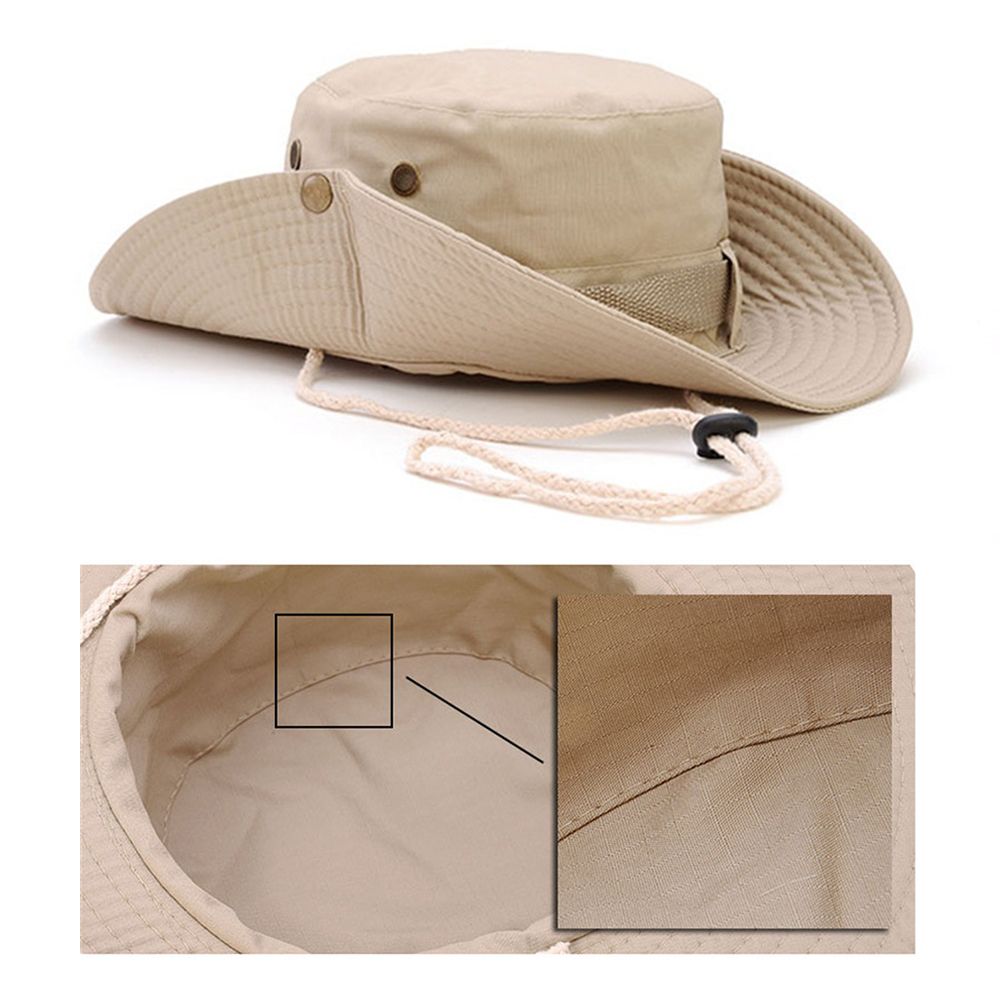 Foldable Adjustable Chin Strap Wide Brim Boonie Hat, Unisex Sun Hat for Outdoor Fishing, Superior Hiking Hunting