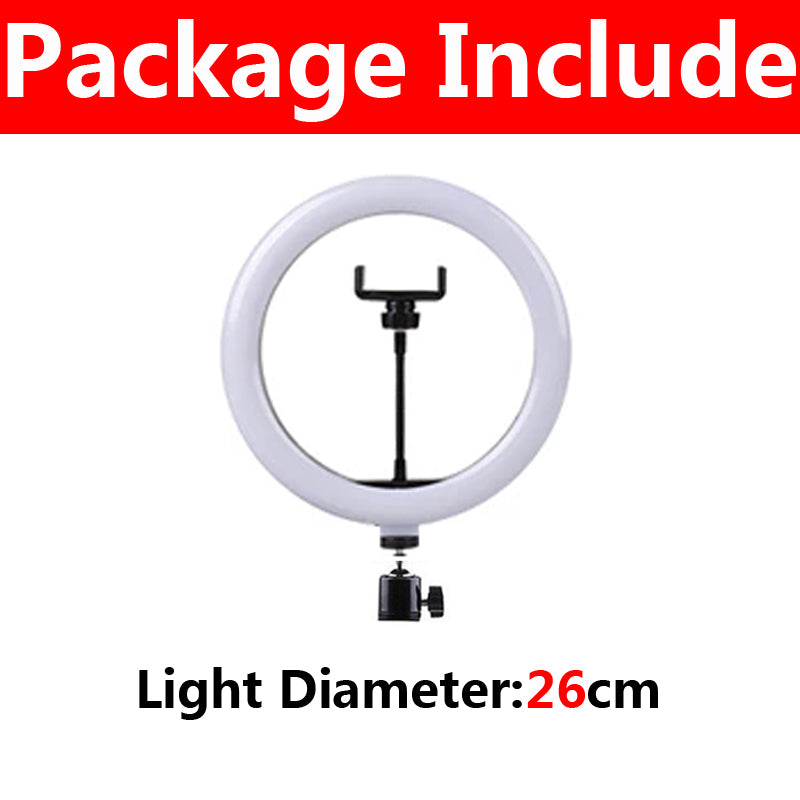 LED Ring Light with Phone Holder for TikTok YouTube Makeup Live Studio