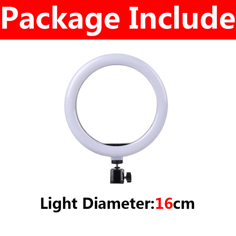 LED Ring Light with Phone Holder for TikTok YouTube Makeup Live Studio